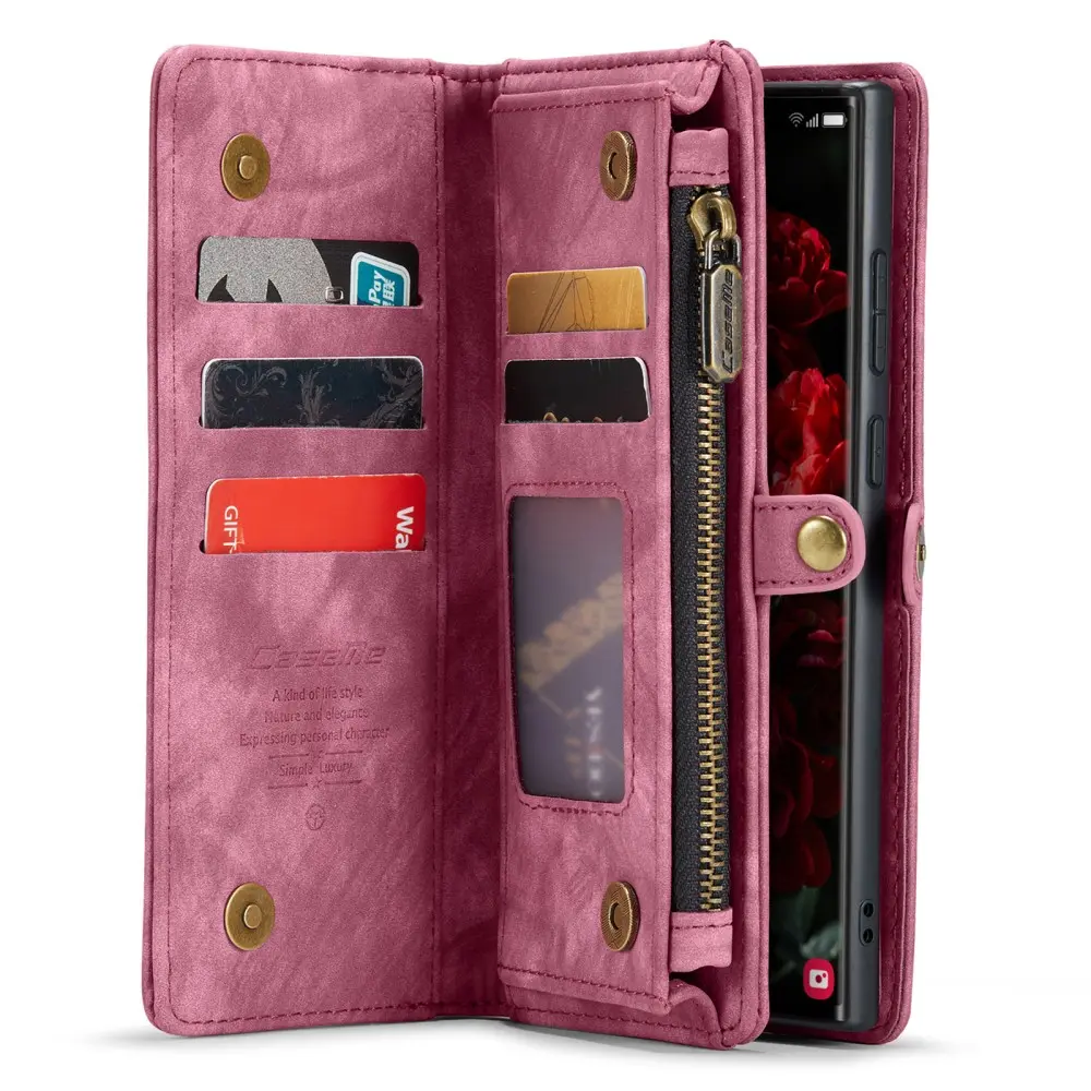 Multi-slot Plånboksfodral Samsung Galaxy S24 Ultra Röd