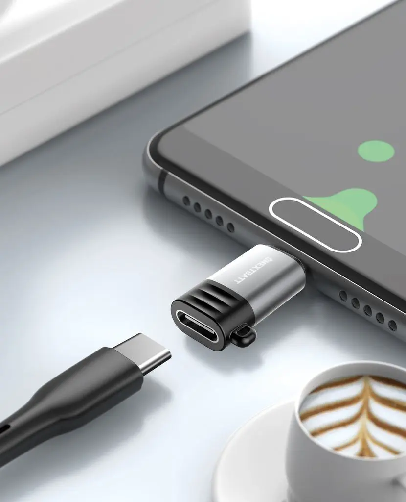 USB-C till Micro-USB adapter Grå