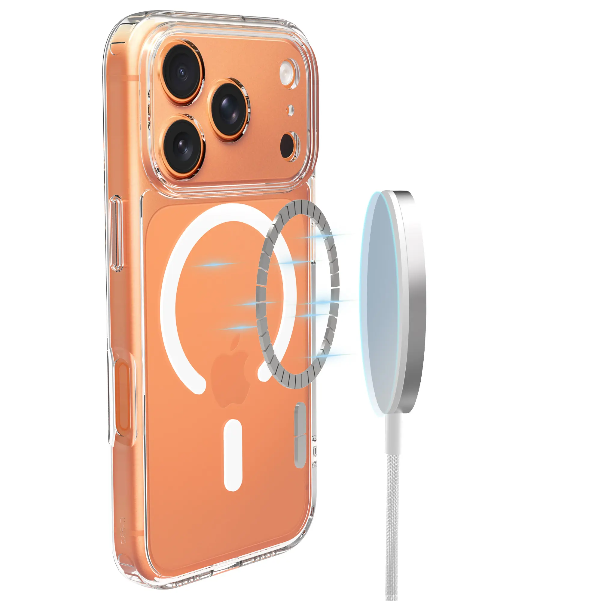 Hybridskal MagSafe iPhone 17 Pro Genomskinlig