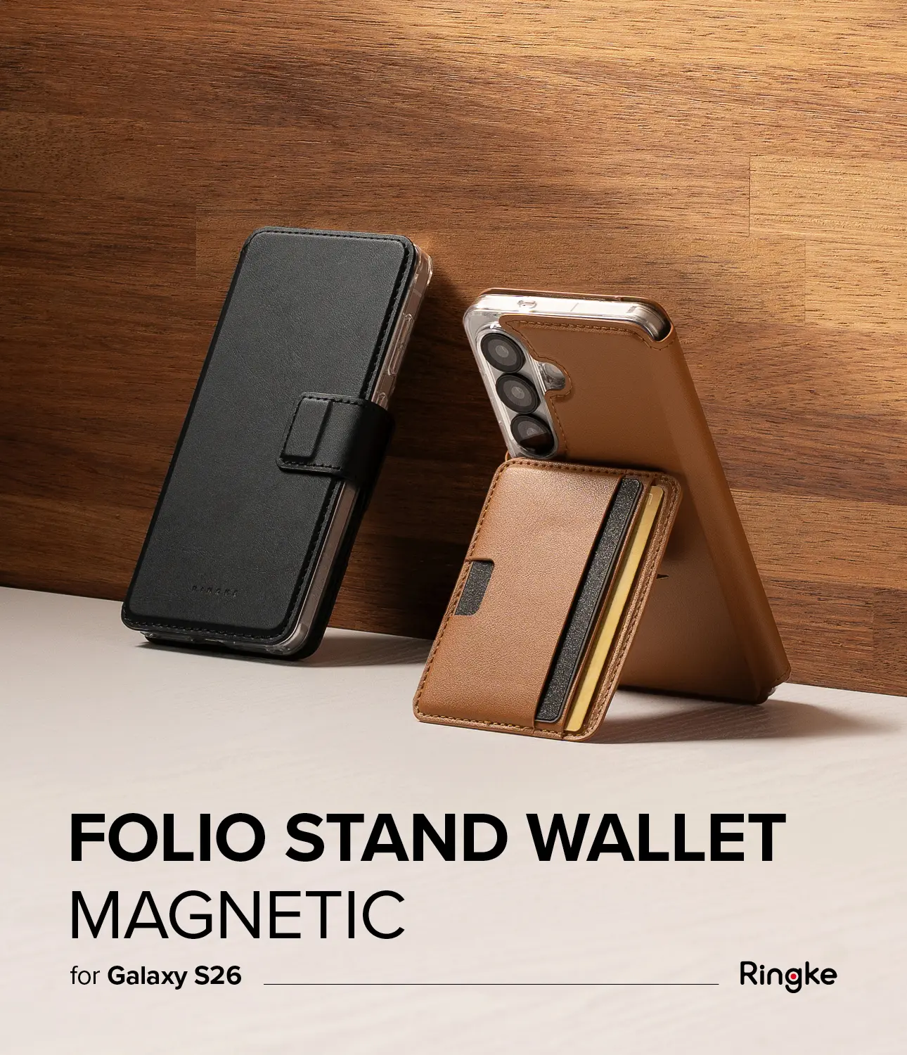Folio Stand Wallet Magnetic Samsung Galaxy S26 Svart