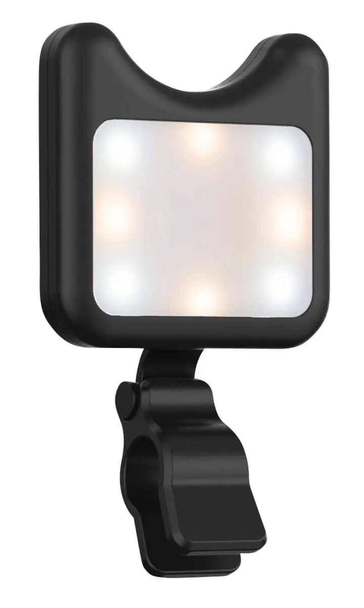 LED-selfielampe, Sort