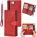 Læder multi-slot tegnebog iPhone SE (2022) rød