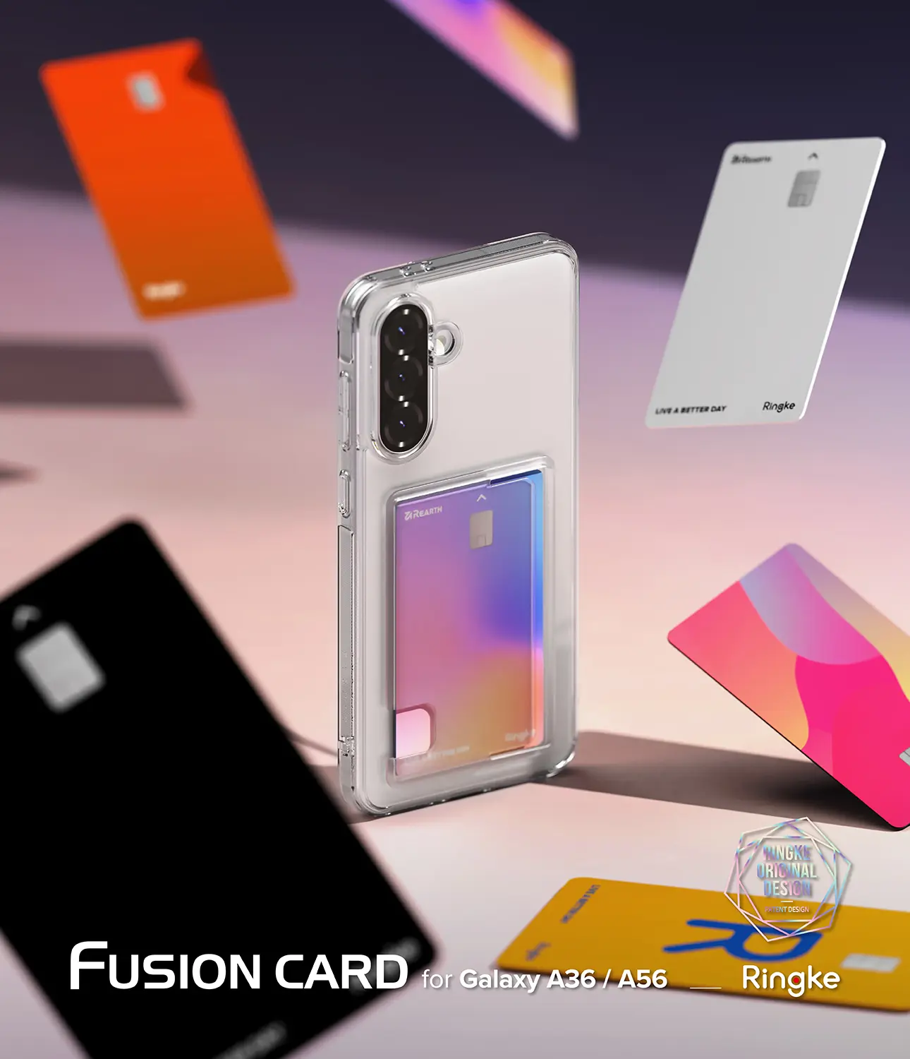 Fusion Card Case Samsung Galaxy A56 Genomskinlig