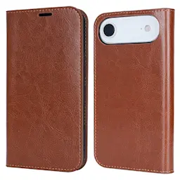 iPhone Air Smidig mobiletui i ekte skinn, Brun