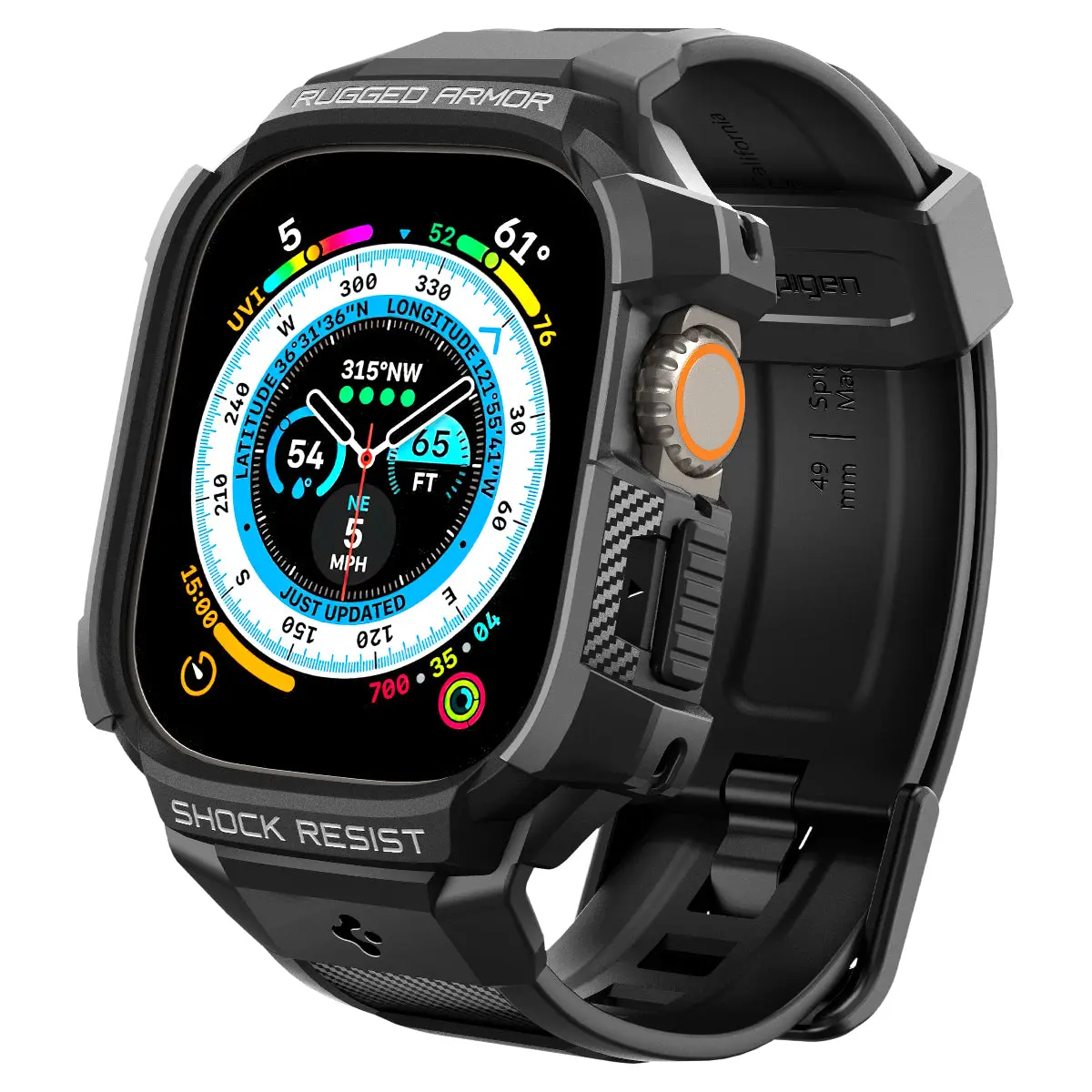 Apple Watch Ultra 49mm 3rd Gen Case Rugged Armor Pro Black