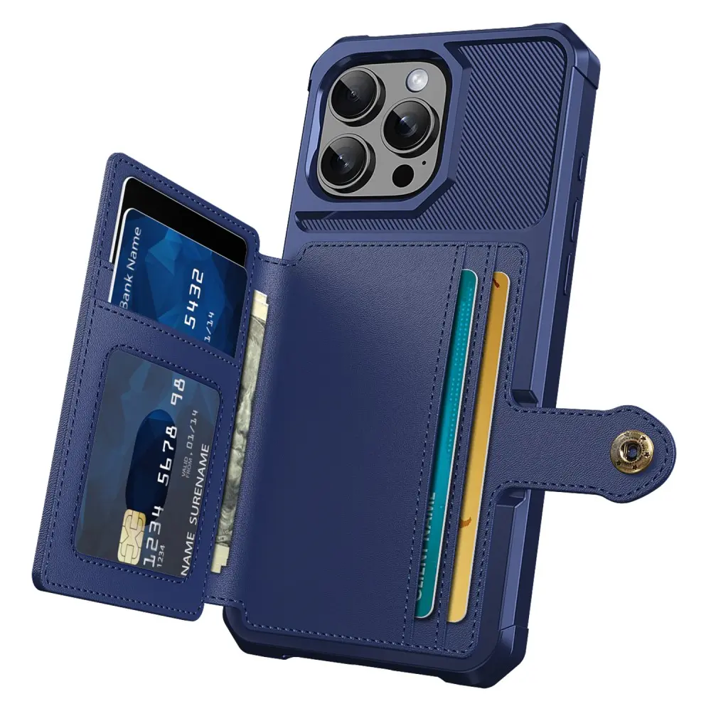 Tough Multi-slot Case iPhone 16 Pro Blå