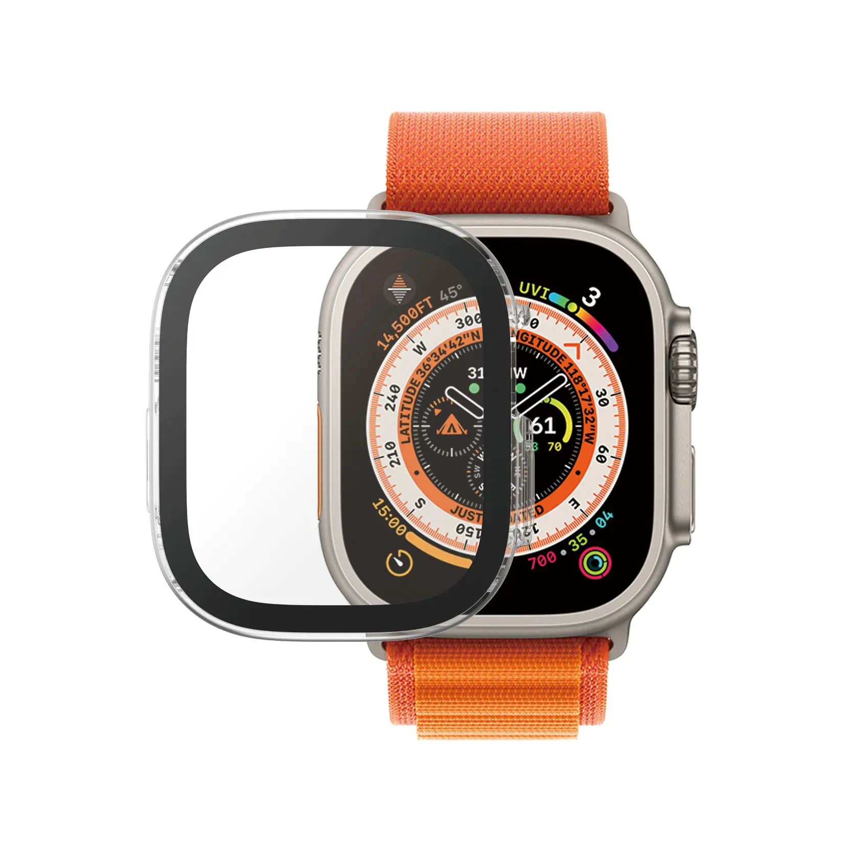 Apple Watch Ultra 49mm 2nd Gen Full Body Case D3O Genomskinlig