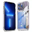 Hybridcover Kortholder iPhone 12 Pro Max Gennemsigtig