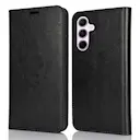 Mobiltaske Ægte Læder Samsung Galaxy A56 Sort