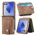 Zipper Multi-Slot Mobiltaske Samsung Galaxy Z Flip 7 Brun