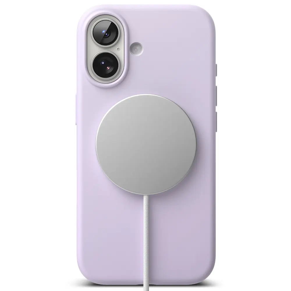 Silicone Magnetic Case iPhone 17 Light Purple