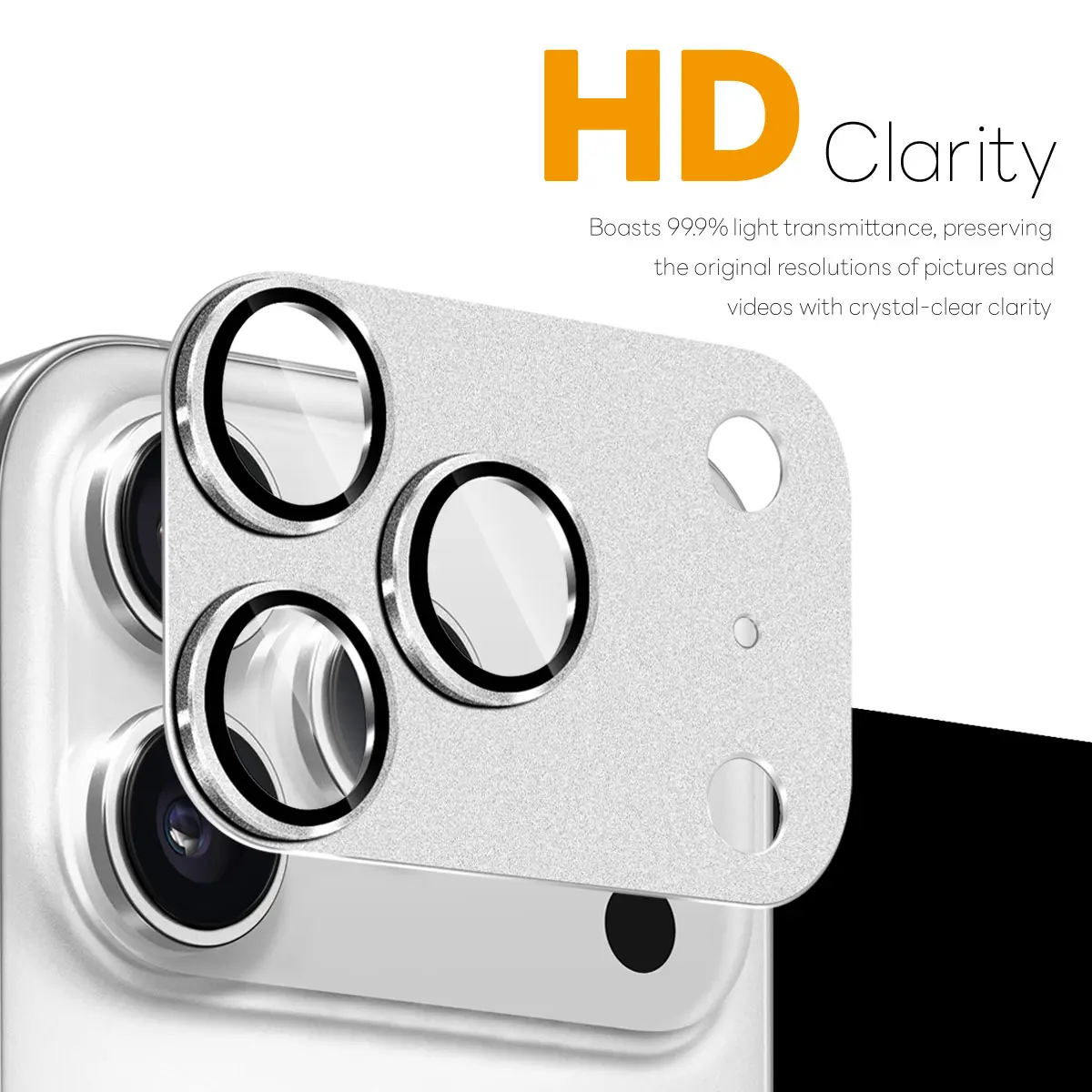 Kameraskydd Härdat Glas Metall iPhone 17 Pro Silver