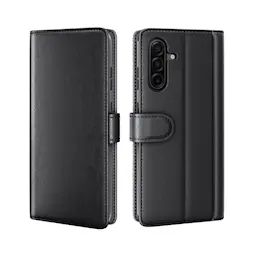 Samsung Galaxy A37 Plånboksfodral i Äkta Läder, Svart