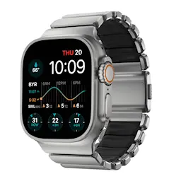 Apple Watch SE 3 44mm Ranneke Stratos, Natural Titanium - Black