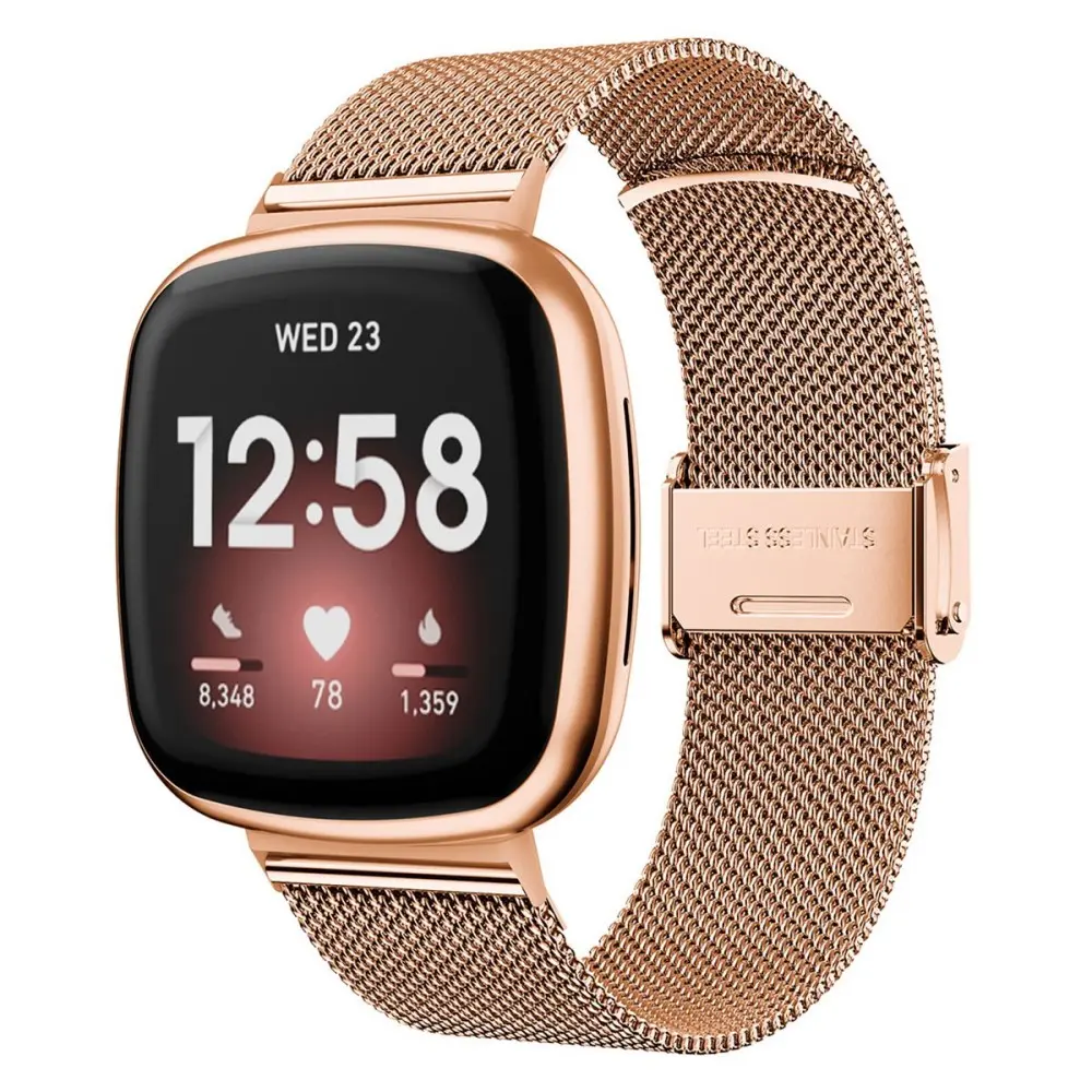 Mesh Bracelet Fitbit Versa 3/Sense Rose guld
