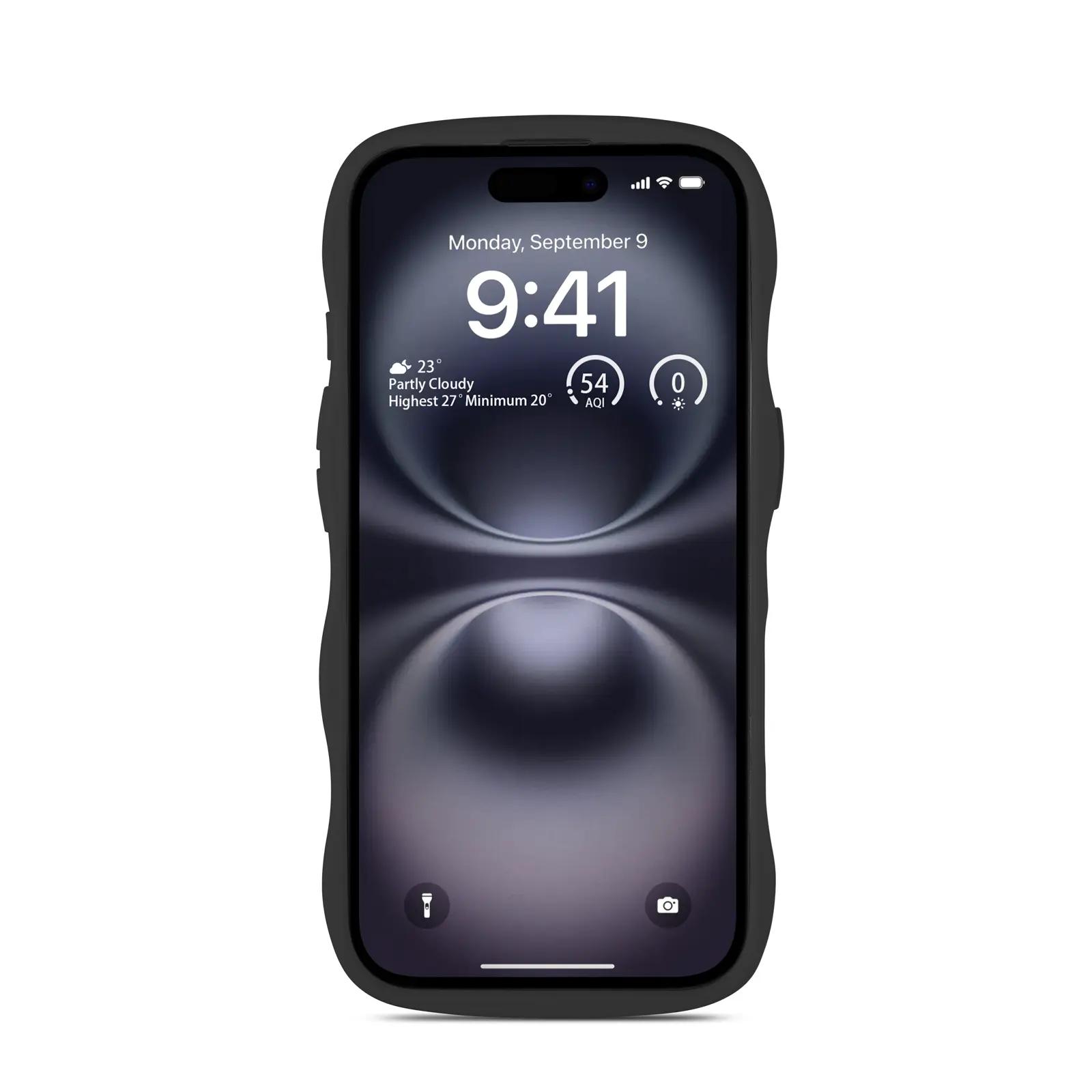 The Wave Case iPhone 17 Svart
