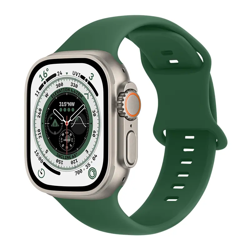 Apple Watch Series 1-3 42mm Reim i silikon, Grønn