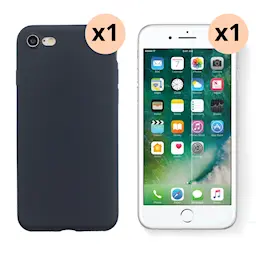 iPhone 7 Beskyttelsessæt TPU-cover og Skærmbeskyttelse