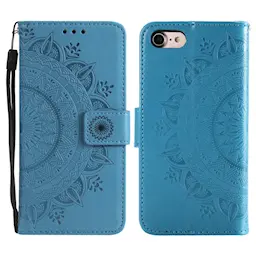 Läderfodral Mandala iPhone 16e Blå