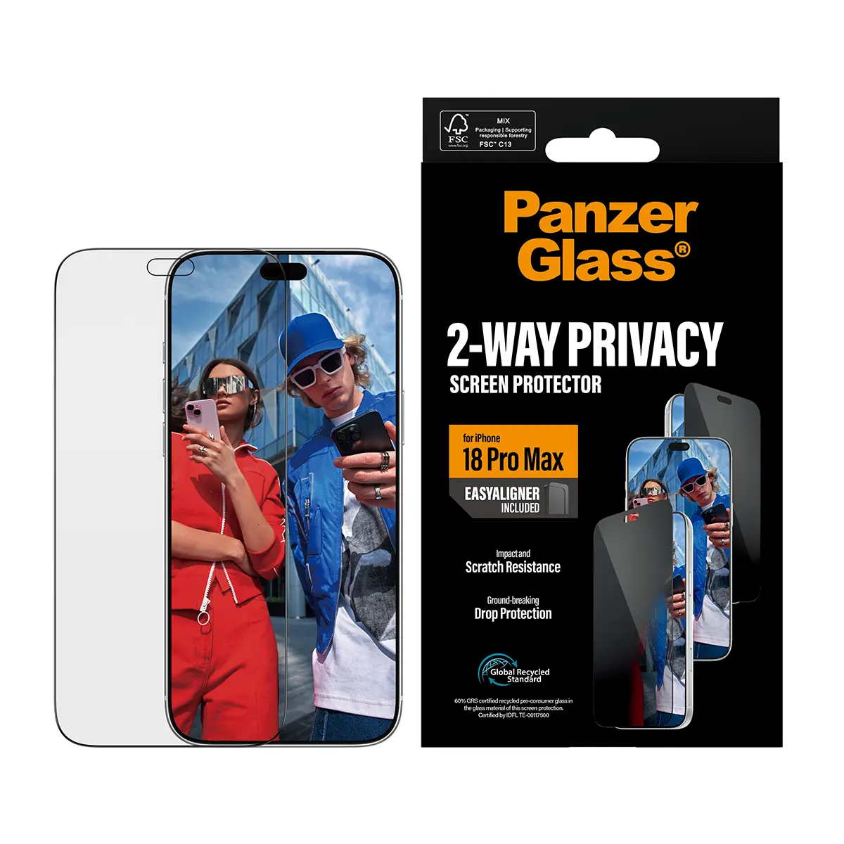 iPhone 18 Pro Max Privacy Screen Protector (with EasyAligner) Ultra Wide Fit