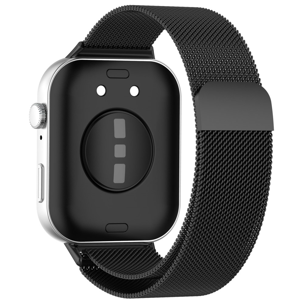 Huawei Watch Fit 4 Reim Milanese Loop Svart - Luksuriøst armbånd med magnetisk lukking - Rustfritt stål