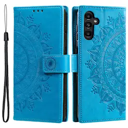 Læderetui Mandala Samsung Galaxy S25 blå