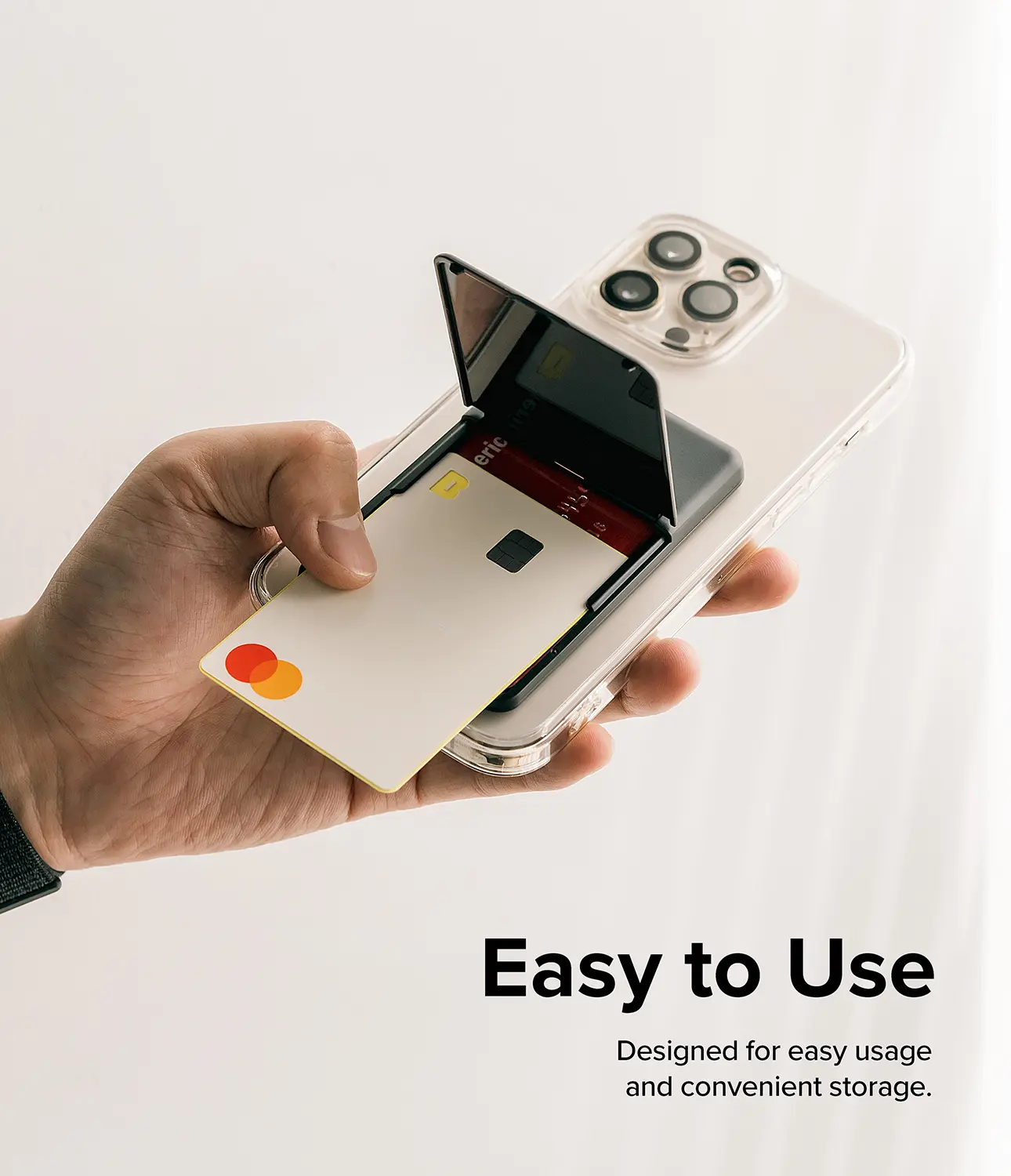 Stand Slot Card Holder Black