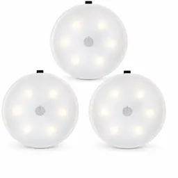 Dimbar garderobsbelysning med timer och fjärrkontroll (3-pack), Vit