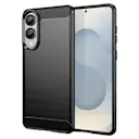 Samsung Galaxy S25 Edge Kuori TPU Brushed Musta