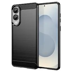 Samsung Galaxy S25 Edge Kuori TPU Brushed Musta