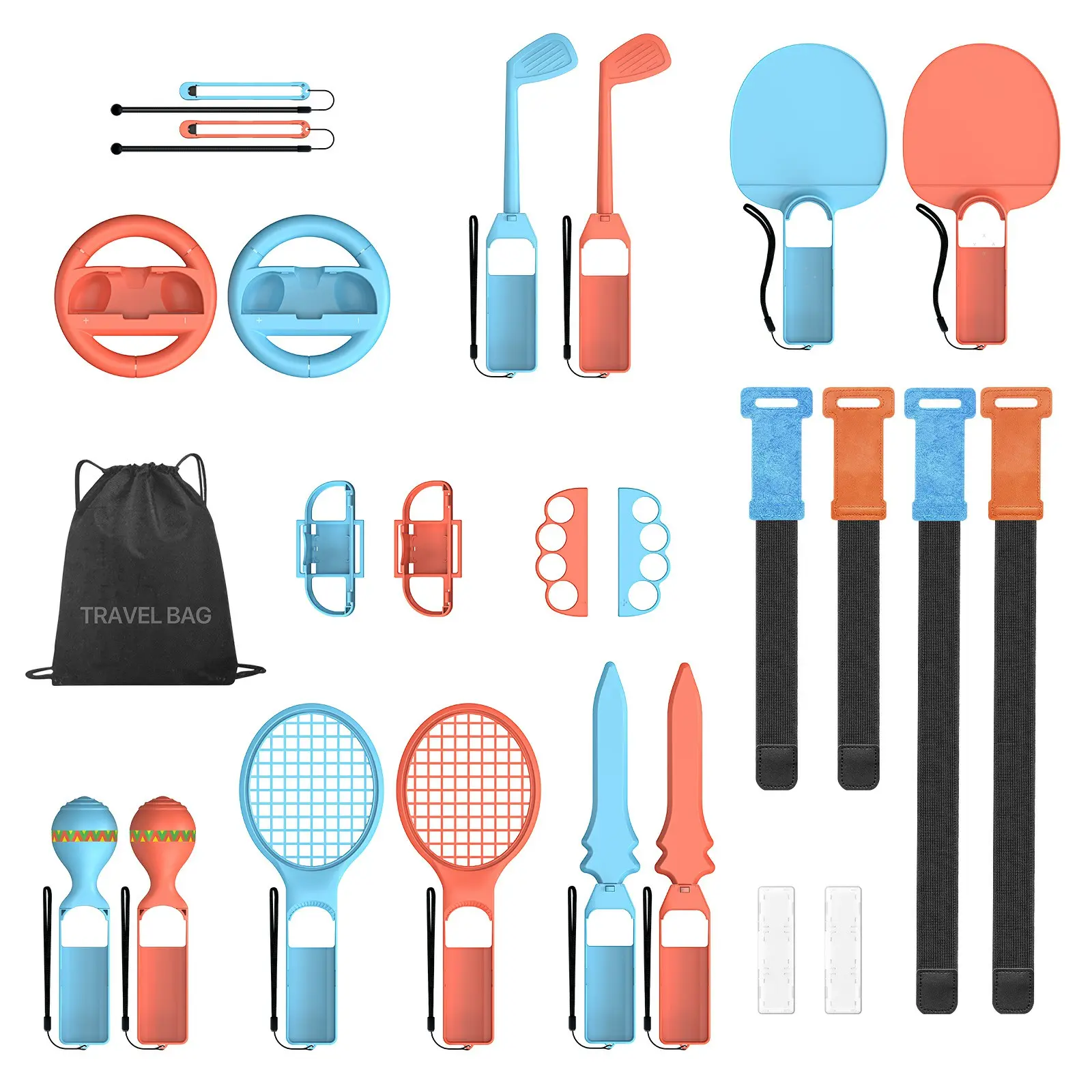 Sports-tilbehørssæt Nintendo Switch 2 blå/rød