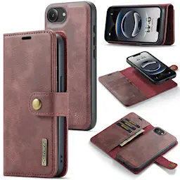 iPhone 17e Lommeboketui med avtakbart deksel, Red