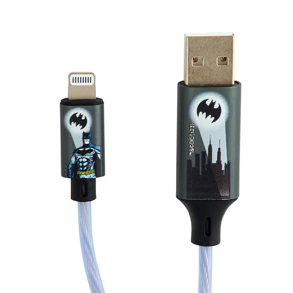 Light Up Kabel USB-A till Lightning 1.2m, Batman