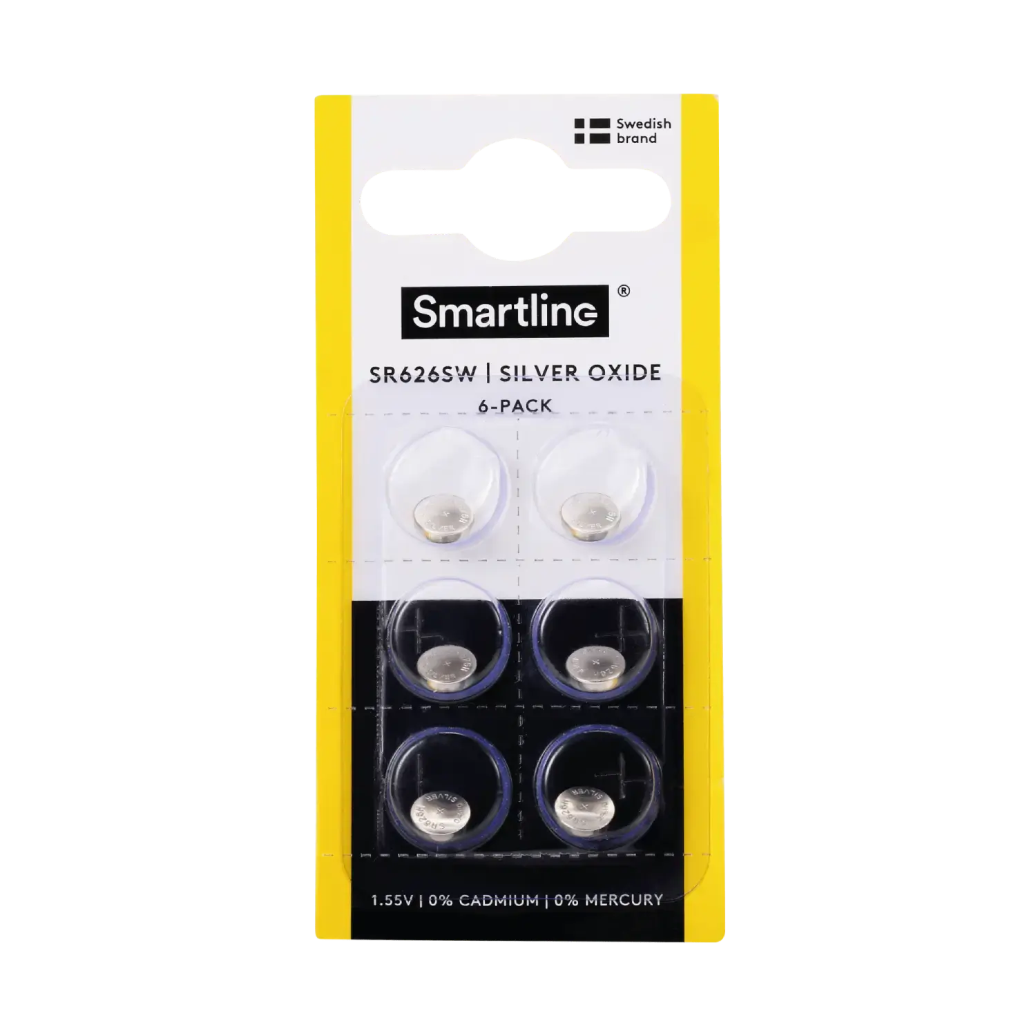 Litium Knapcellebatteri SR626SW (6-pack)