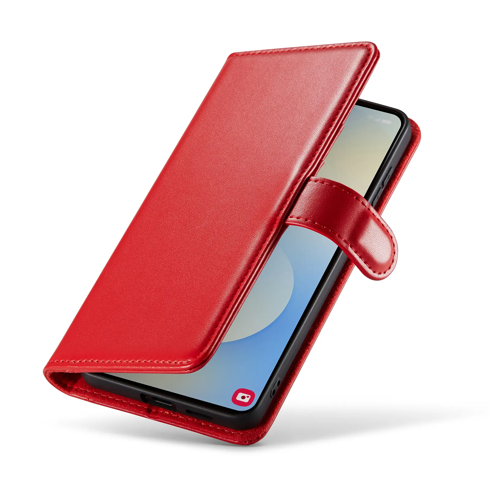 Äkta Läderfodral Samsung Galaxy S26 Plus Röd