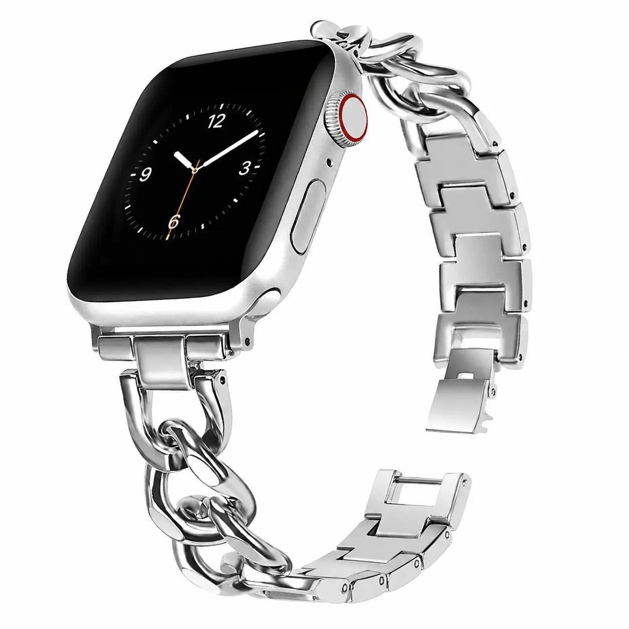 Apple Watch Series 8 41mm Lyxigt kedjearmband i metall, Silver