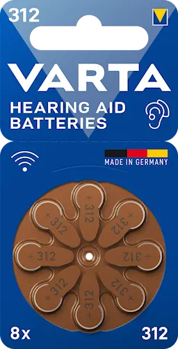Høreapparatbatteri 312 PR41 (8-pack)