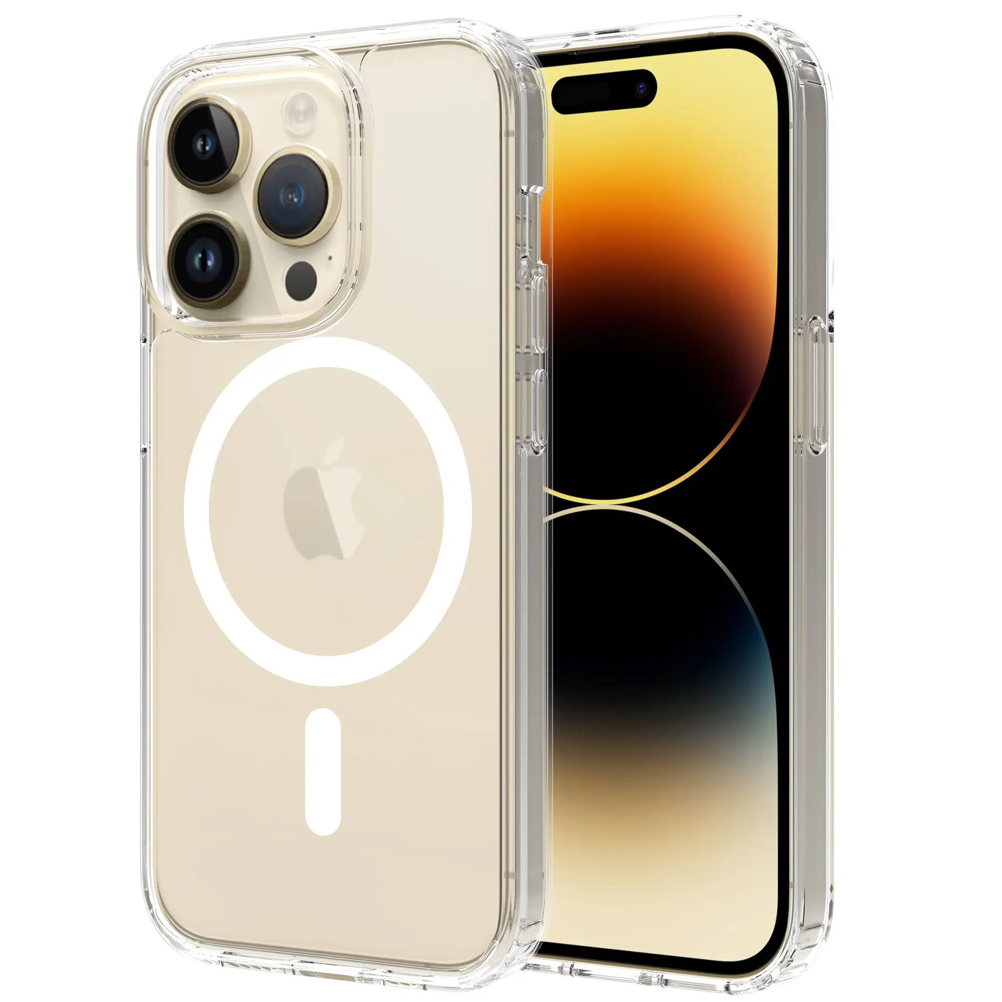 Hybridskal MagSafe iPhone 14 Pro Max Genomskinlig