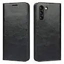 Mobiltaske Ægte Læder Samsung Galaxy S21 FE Sort