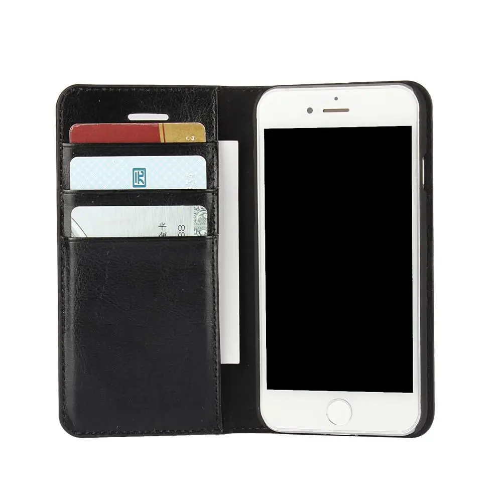Mobilfodral Äkta Läder iPhone SE 2020 Svart