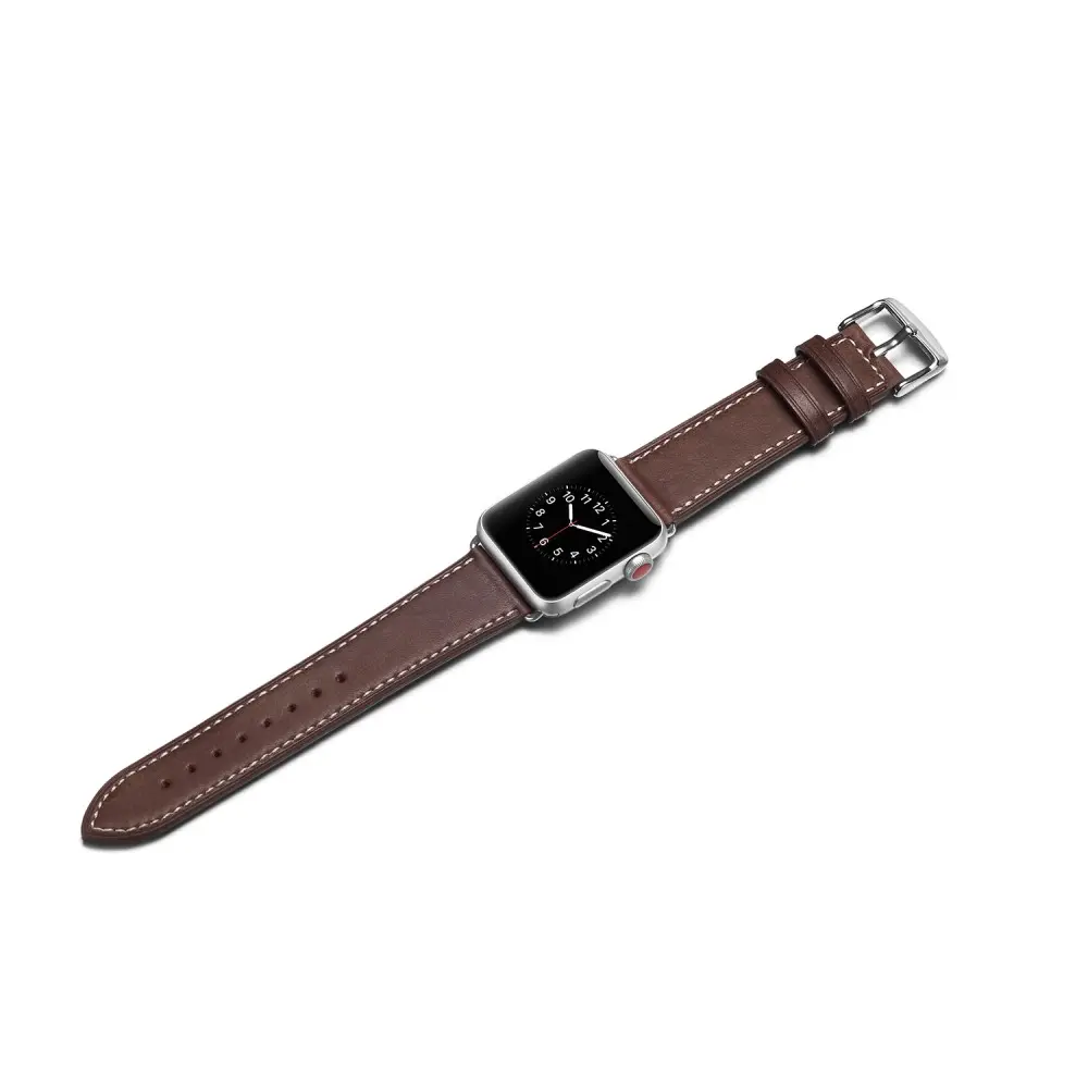 Läderarmband Apple Watch Series 8 45mm Brun