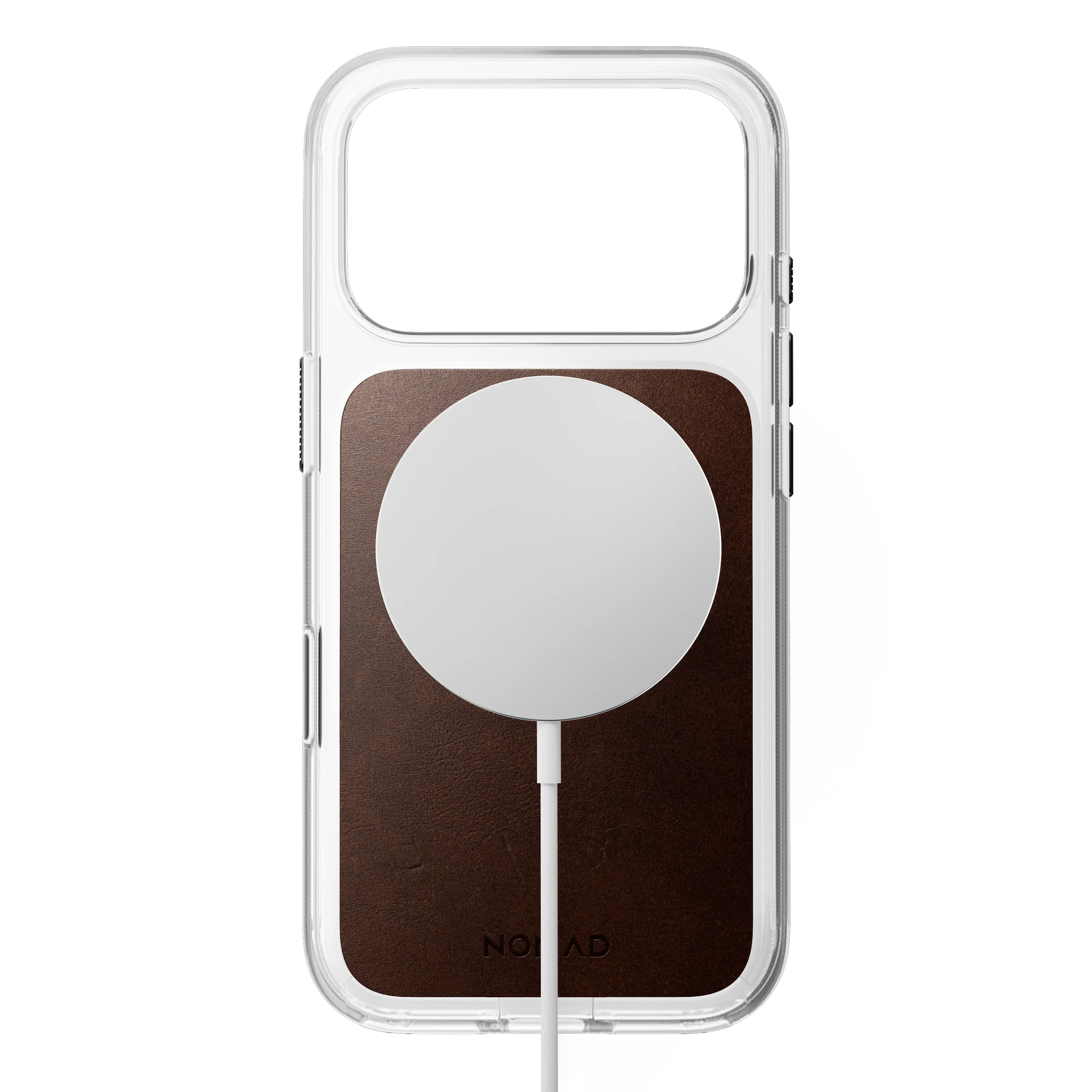 iPhone 18 Pro Clear Leather Case MagSafe Rustic Brown