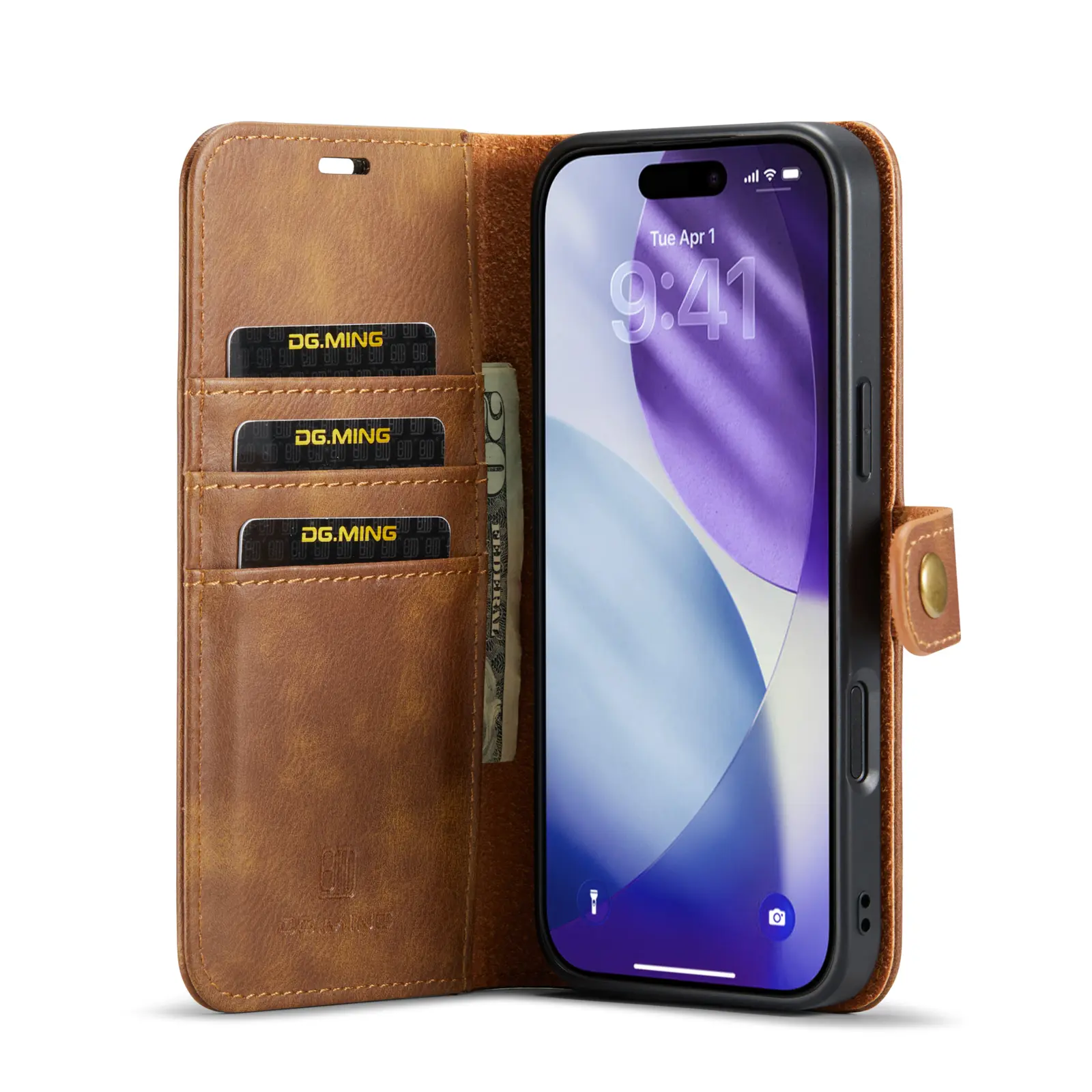 Magnet Wallet iPhone 18 Pro Cognac