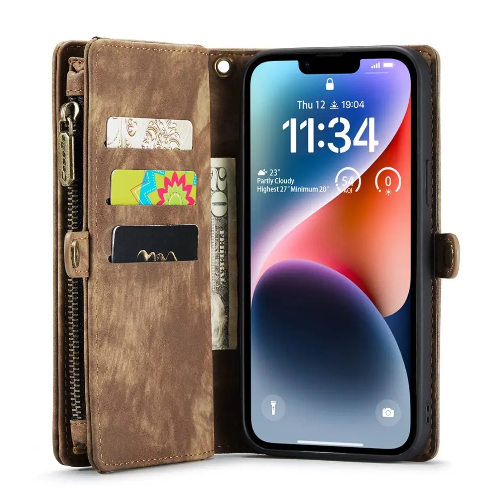 Multi-slot Plånboksfodral iPhone 13 Mini Brun