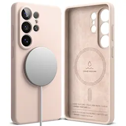 Silicone Magnetic Case Samsung Galaxy S26 Ultra Pink Sand