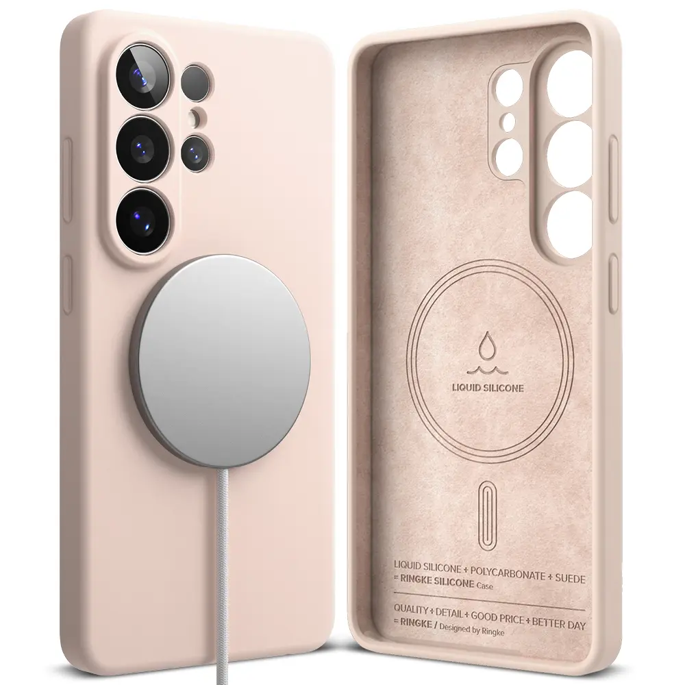 Silicone Magnetic Case Samsung Galaxy S26 Ultra Pink Sand