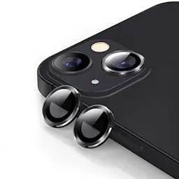 iPhone 14 Linsebeskytter i glass og aluminium, Svart