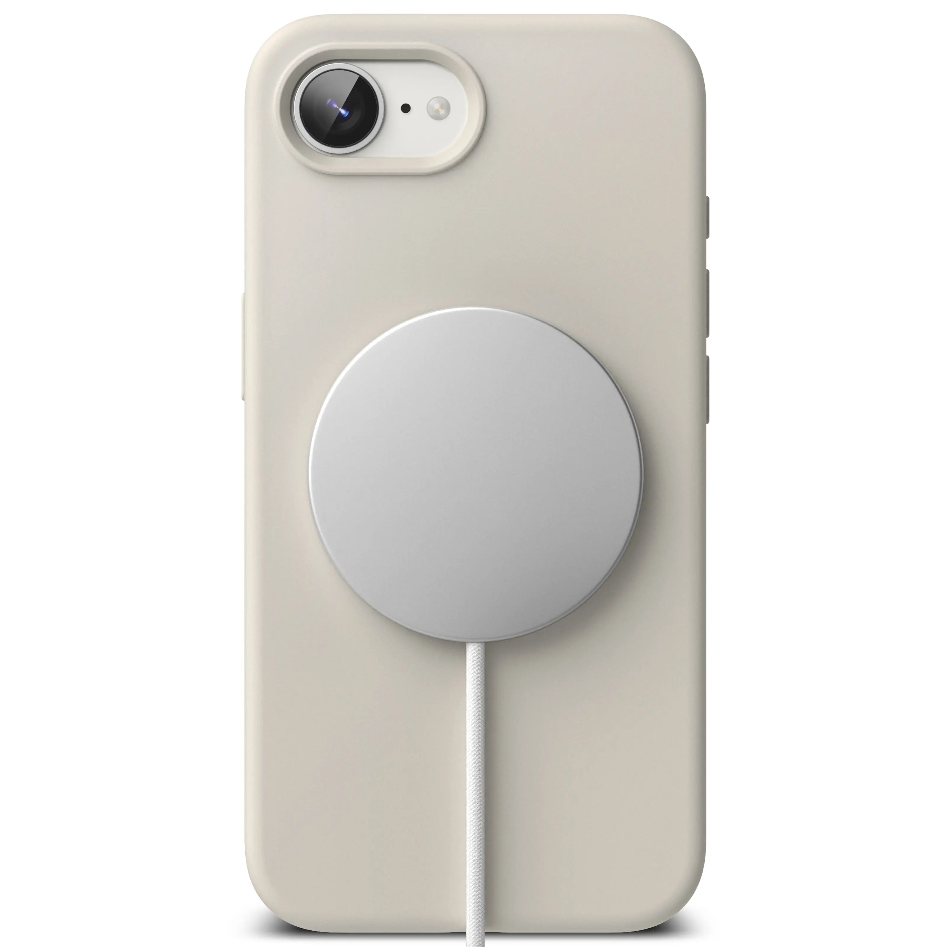 Silicone Magnetic Case iPhone 16e Stone