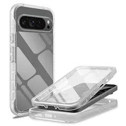Google Pixel 9 Pro XL Täysin suojaava puhelinkuori, Kirkas