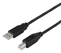 USB-A han til USB-B han kabel 0.5m Sort